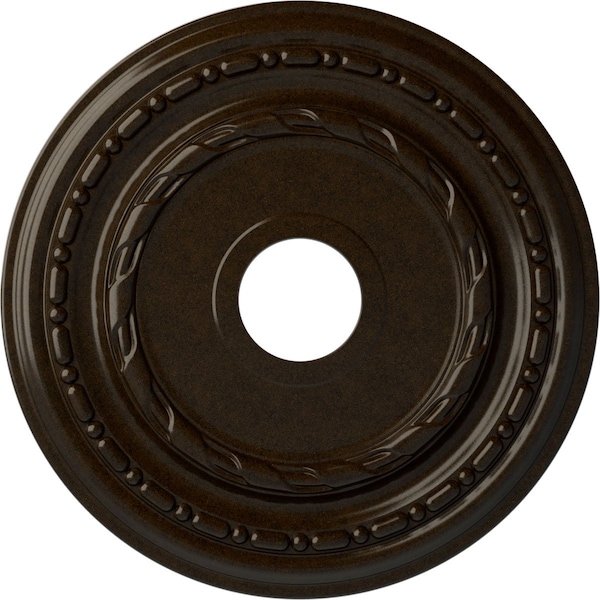 Ekena Millwork Dublin Ceiling Medallion (Fits Canopies up to 5 1/8"), 17 7/8"OD x 3 5/8"ID x 1 1/4"P, Bronze CM17DUBZS - main